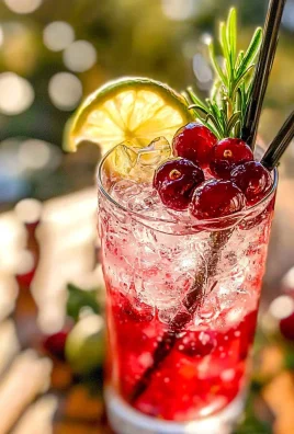 Cranberry Gin and Tonic with Rosemary