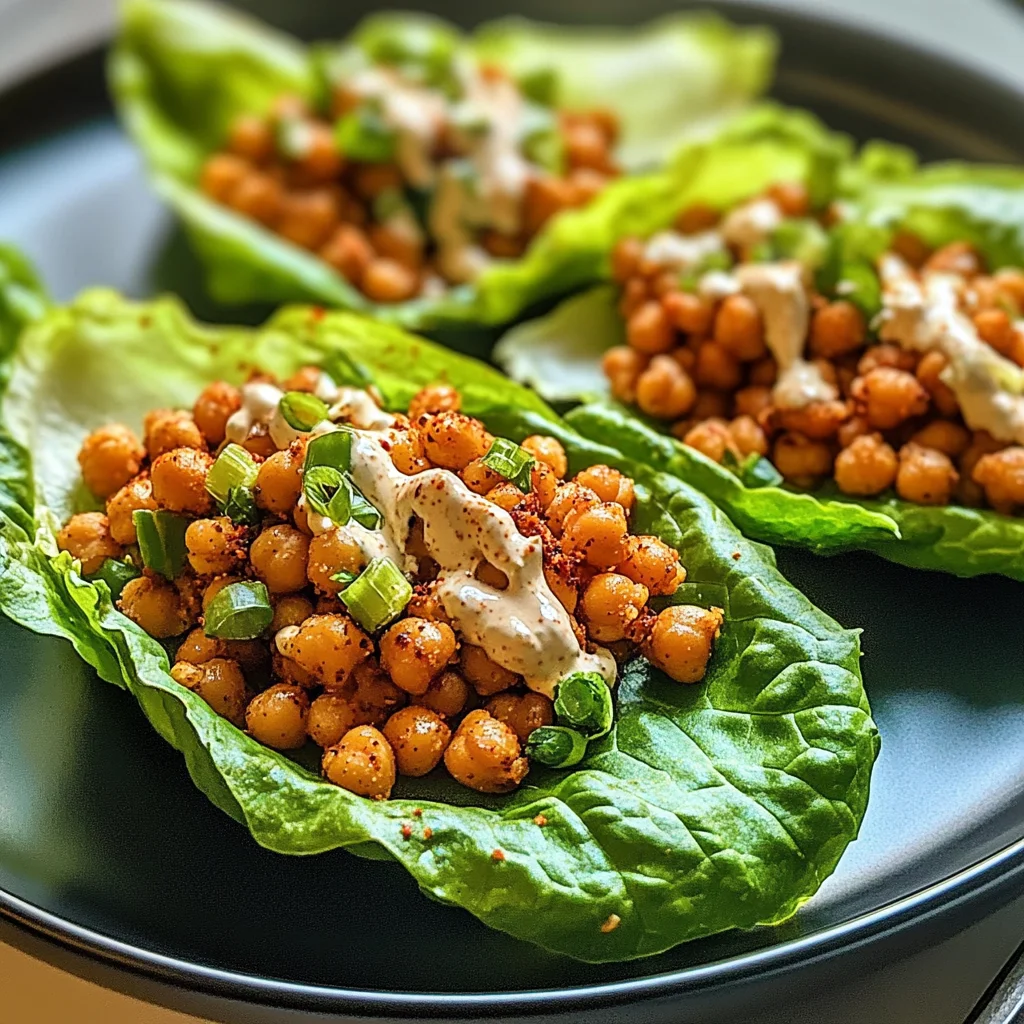 Crispy Chickpea Lettuce Wraps