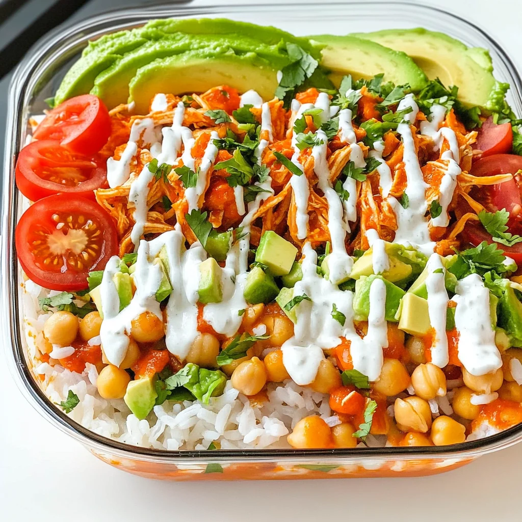 Easy Buffalo Chicken Rice Bowl