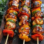 Easy Honey BBQ Chicken Kabobs