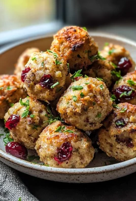 Festive Cranberry Turkey Stuffing Balls