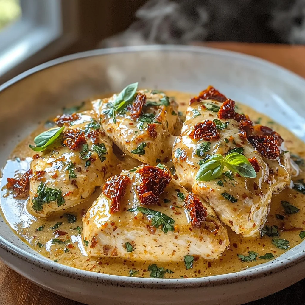 High Protein Crockpot Marry Me Chicken