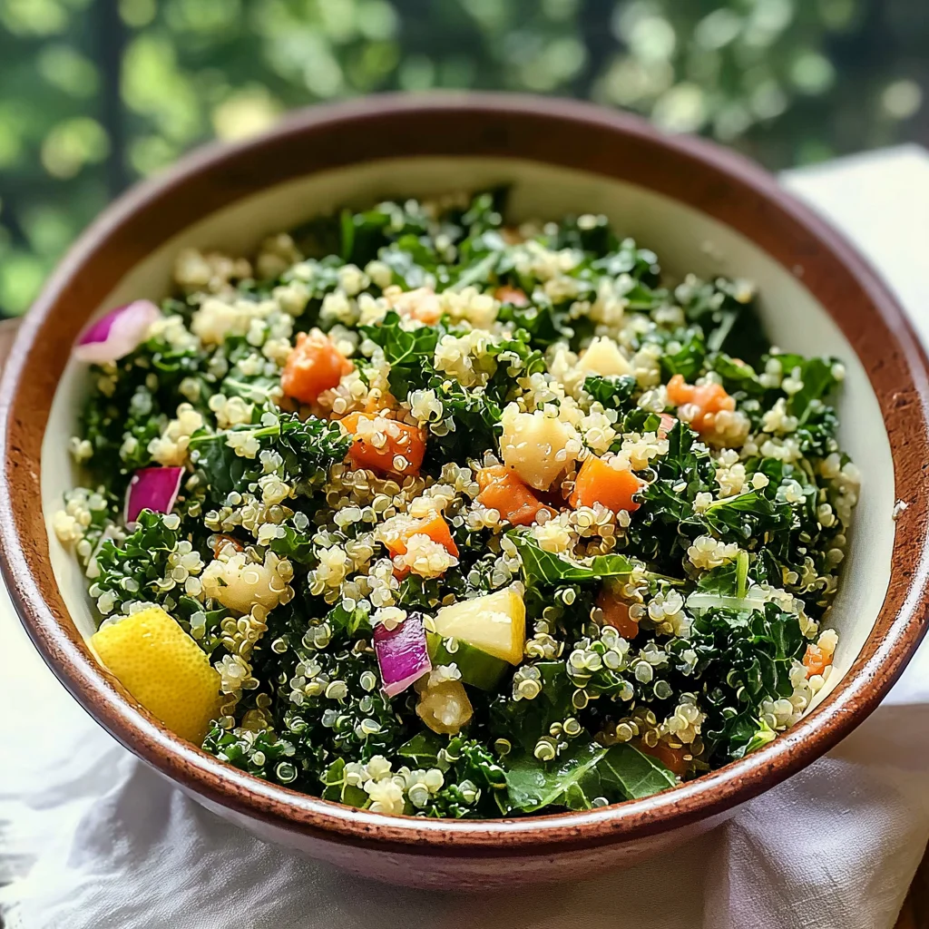 Kale Quinoa Salad - With Lemon Dressing