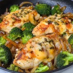 Keto French Onion Chicken and Broccoli Skillet