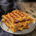 Keto Ham and Cheese Chaffle Sticks