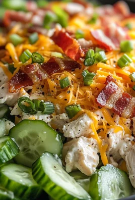 Keto Jalapeno Popper Chicken Cucumber Salad