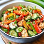 Keto TikTok Mini Sweet Peppers and Cucumber Salad