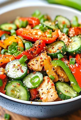 Keto TikTok Mini Sweet Peppers and Cucumber Salad