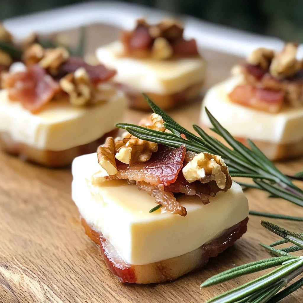 Keto Walnut Bacon Brie Bites