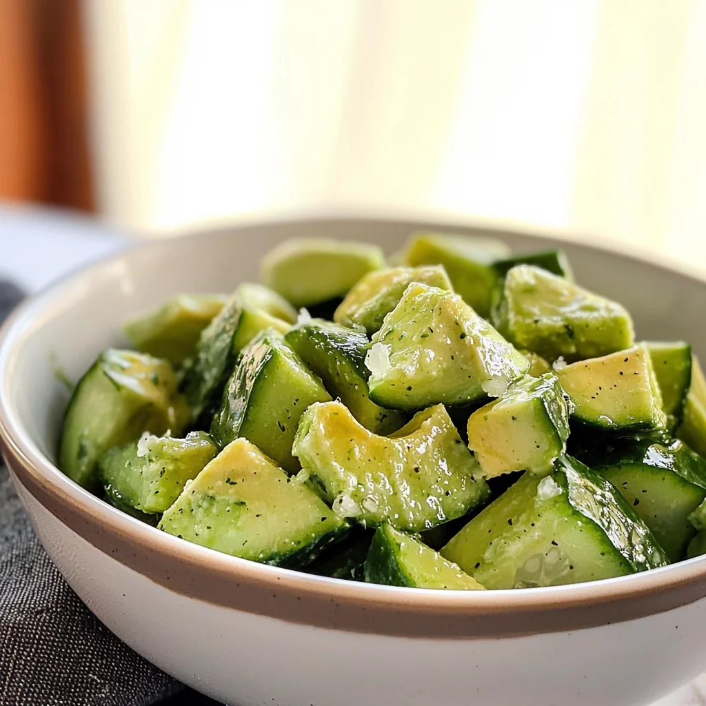 Low Carb Avocado Cucumber Salad