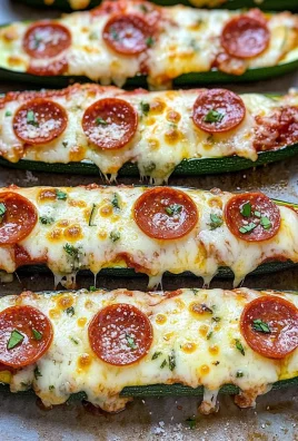 Low Carb Zucchini Pizza Boats