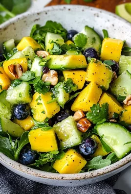Mango Cucumber Salad with Blueberry and Avocado