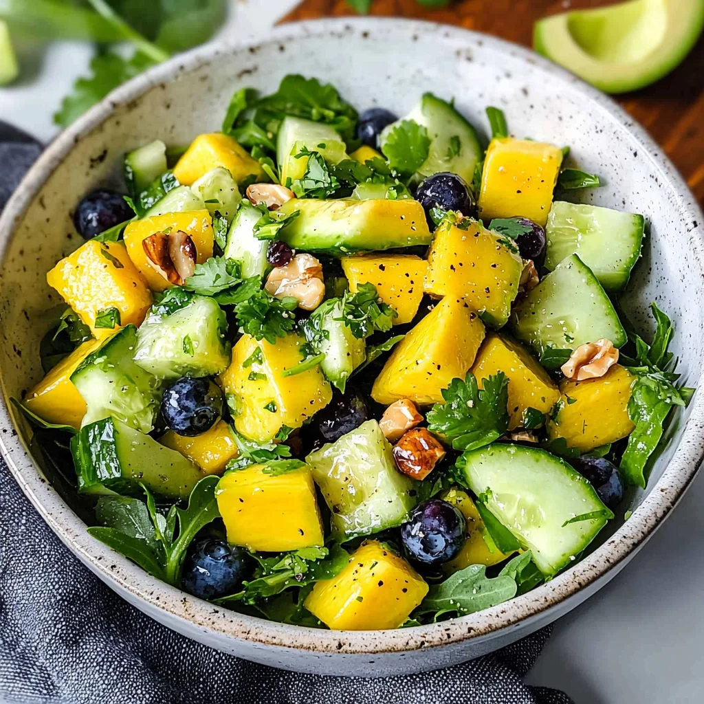 Mango Cucumber Salad with Blueberry and Avocado
