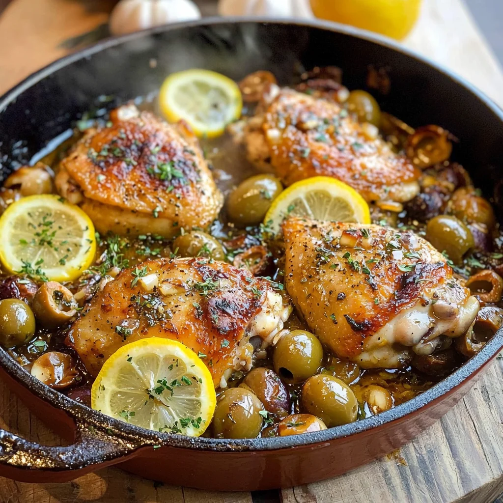Mediterranean Chicken with Lemons and Olives
