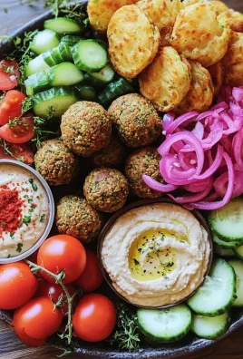 Middle Eastern Vegan Falafel Platter: Crispy & Tasty
