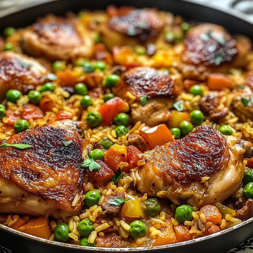 One Pan Spanish Chicken and Rice