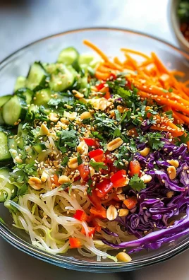 Spring Roll Salad with Spicy Ginger Dressing
