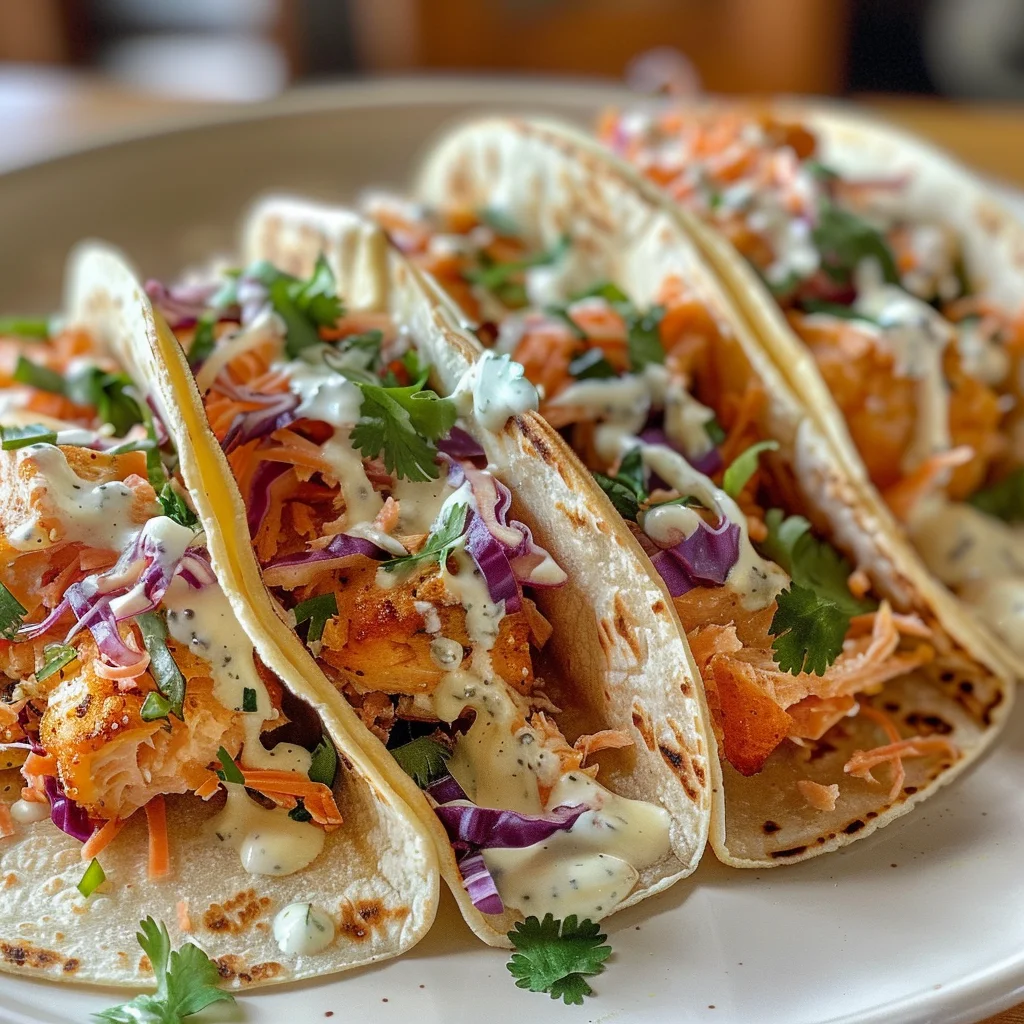 Air Fryer Salmon Tacos with Slaw image 4