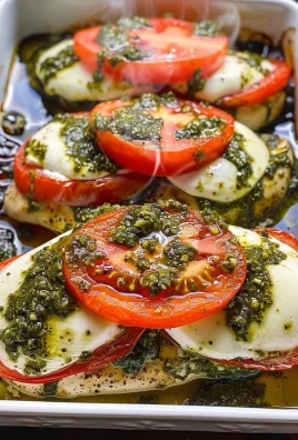 Basil Pesto Tomato Mozzarella Chicken Bake
