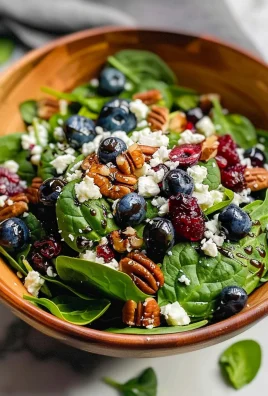 Blueberry Spinach Salad with Honey Balsamic Dressing