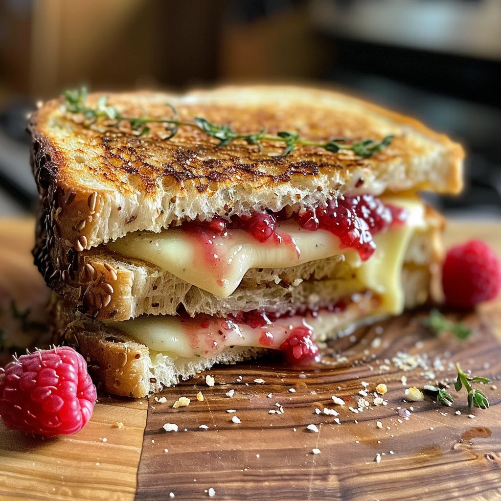 Brie & Raspberry Jam Grilled Cheese Sandwich