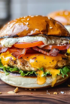 Cheddar Ranch Chicken Burgers