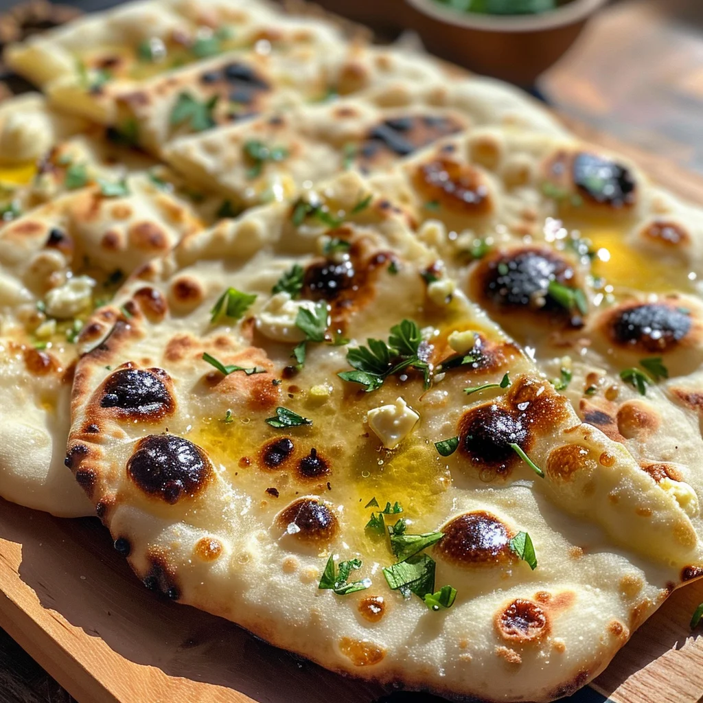 Cottage Cheese Garlic Naan