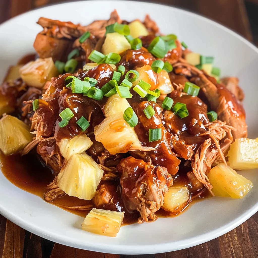 Crockpot Pineapple BBQ Chicken