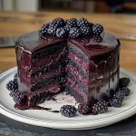 Decadent Blackberry Velvet Gothic Cake