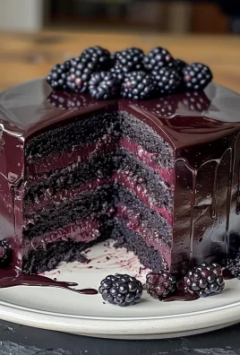 Decadent Blackberry Velvet Gothic Cake