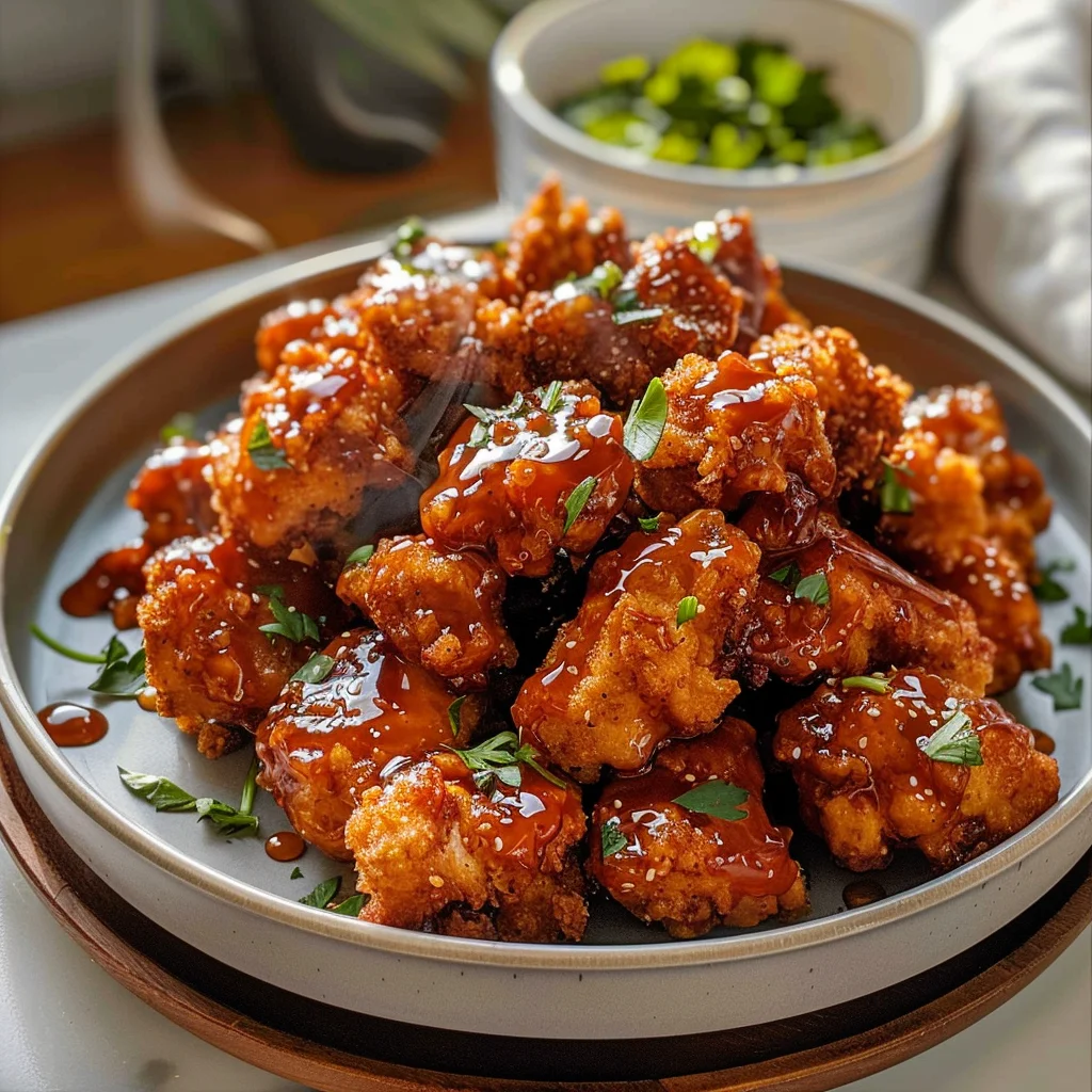 Delicious Baked Honey BBQ Popcorn Chicken Recipe
