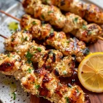 Easy Keto Garlic Parmesan Chicken Skewers Recipe