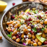 Feta & Cranberry Chickpeas with Lemon Vinaigrette