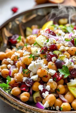 Feta & Cranberry Chickpeas with Lemon Vinaigrette