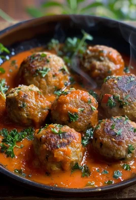 Greek Turkey Meatballs with Roasted Red Pepper Sauce