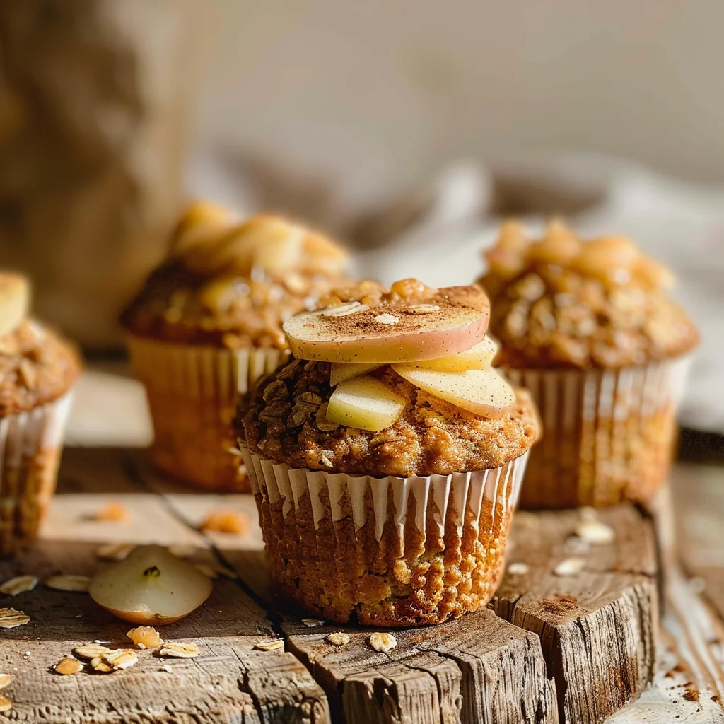 Healthy Apple Cinnamon Oat Muffins
