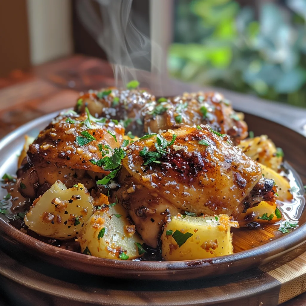 Honey Bbq Chicken & Creamy Garlic Parmesan Potatoes image 3