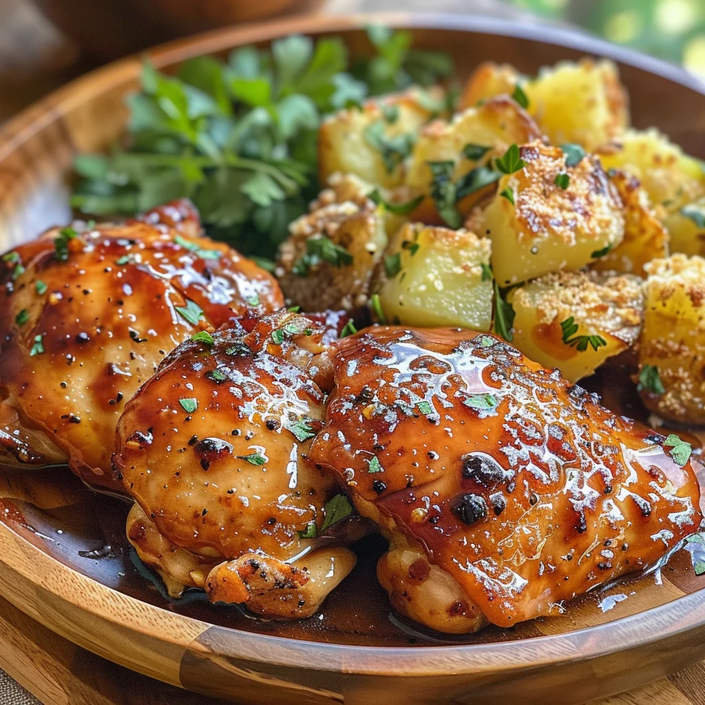 Honey Bbq Chicken & Creamy Garlic Parmesan Potatoes image 4