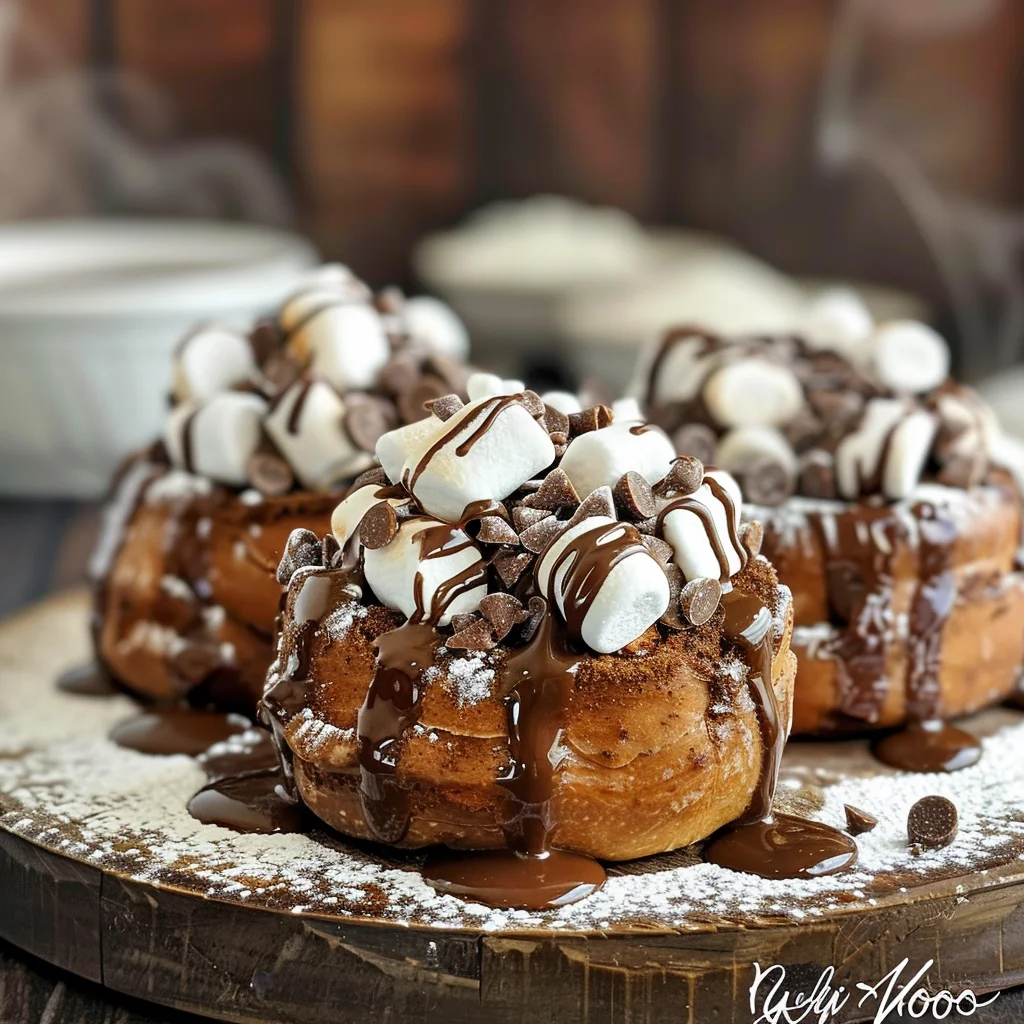 Hot Chocolate Marshmallow Cinnamon Rolls
