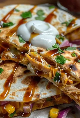 Hot Honey BBQ Chicken Quesadillas