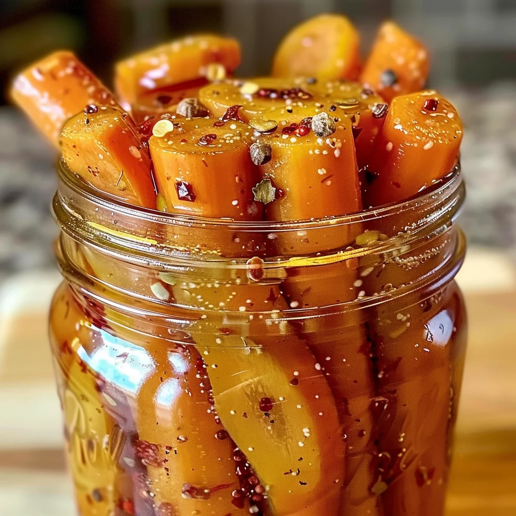 Hot Honey Pickled Carrots: A Sweet and Spicy Delight!