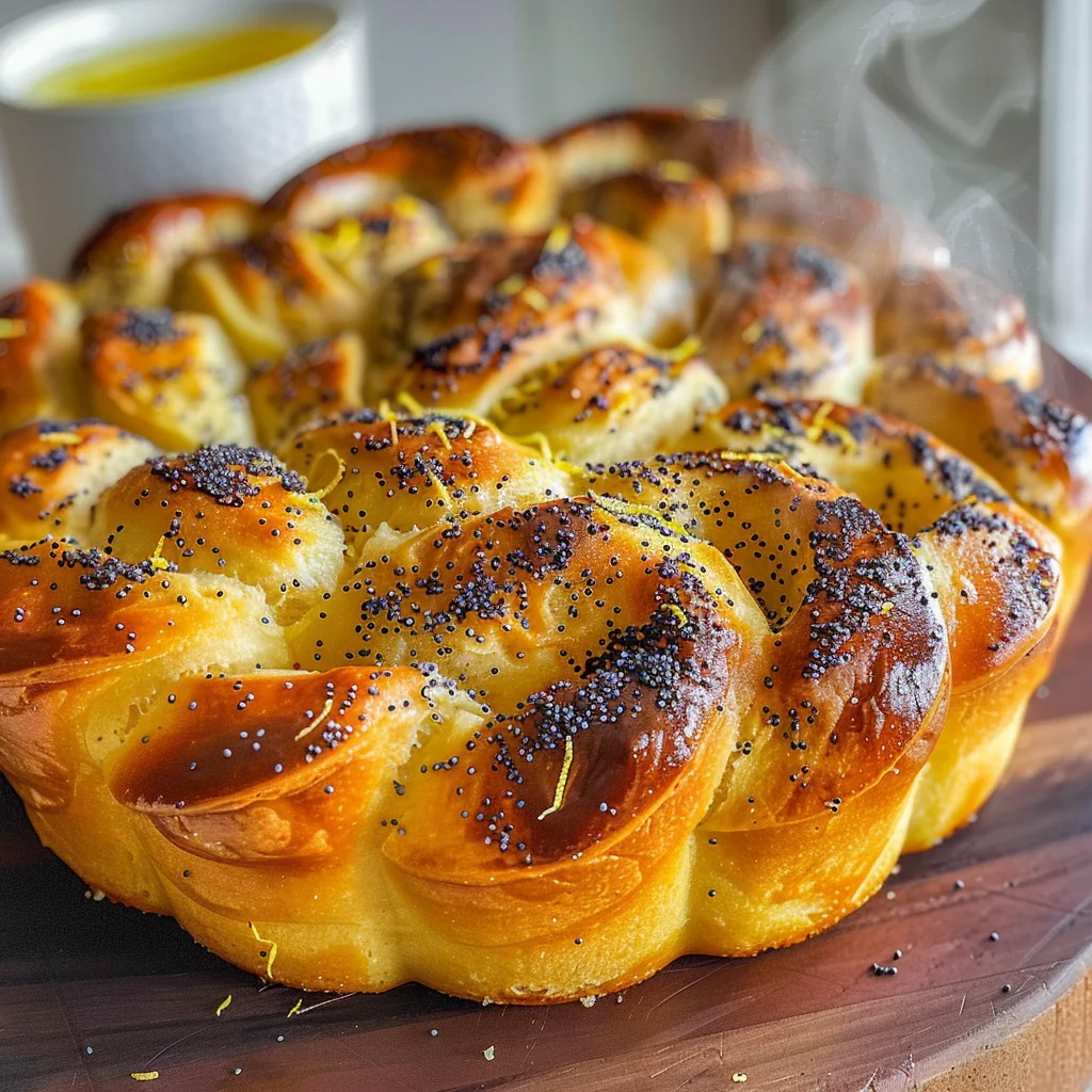 Lemon Poppy Seed Pull-Apart Bread