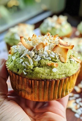 Matcha Banana Coconut Muffins