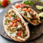 Mediterranean Chicken Pita Tacos