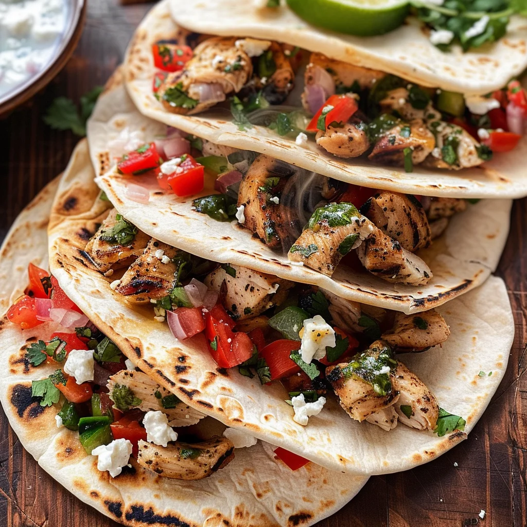 Mediterranean Chicken Tacos
