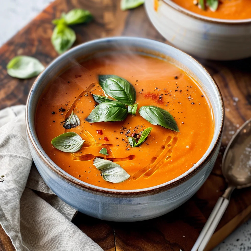 Middle-of-Winter Creamy Tomato Soup (Canned Tomatoes)