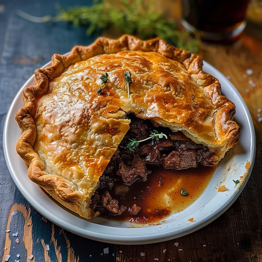 Minced Beef and Guinness Pie