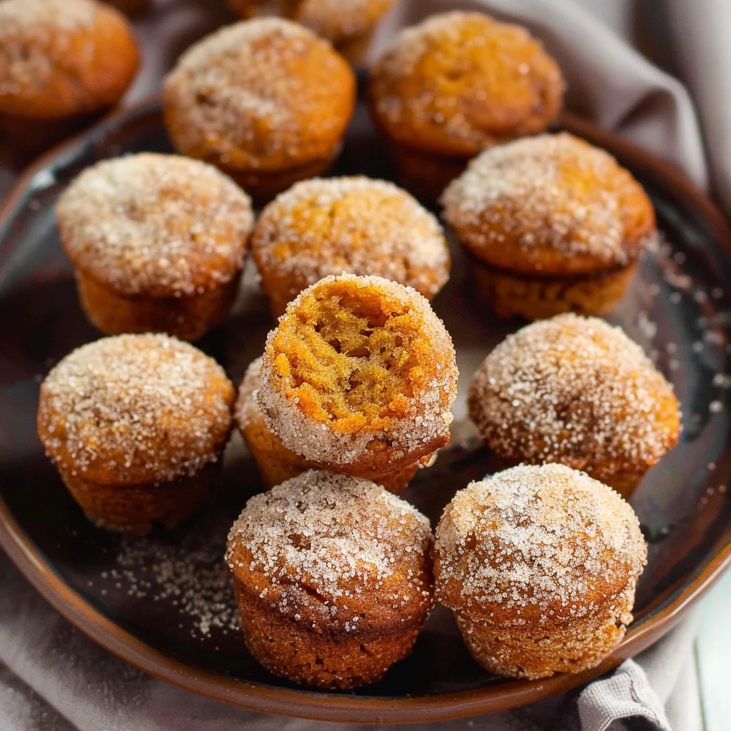 Mini Cinnamon Sugar Pumpkin Muffins