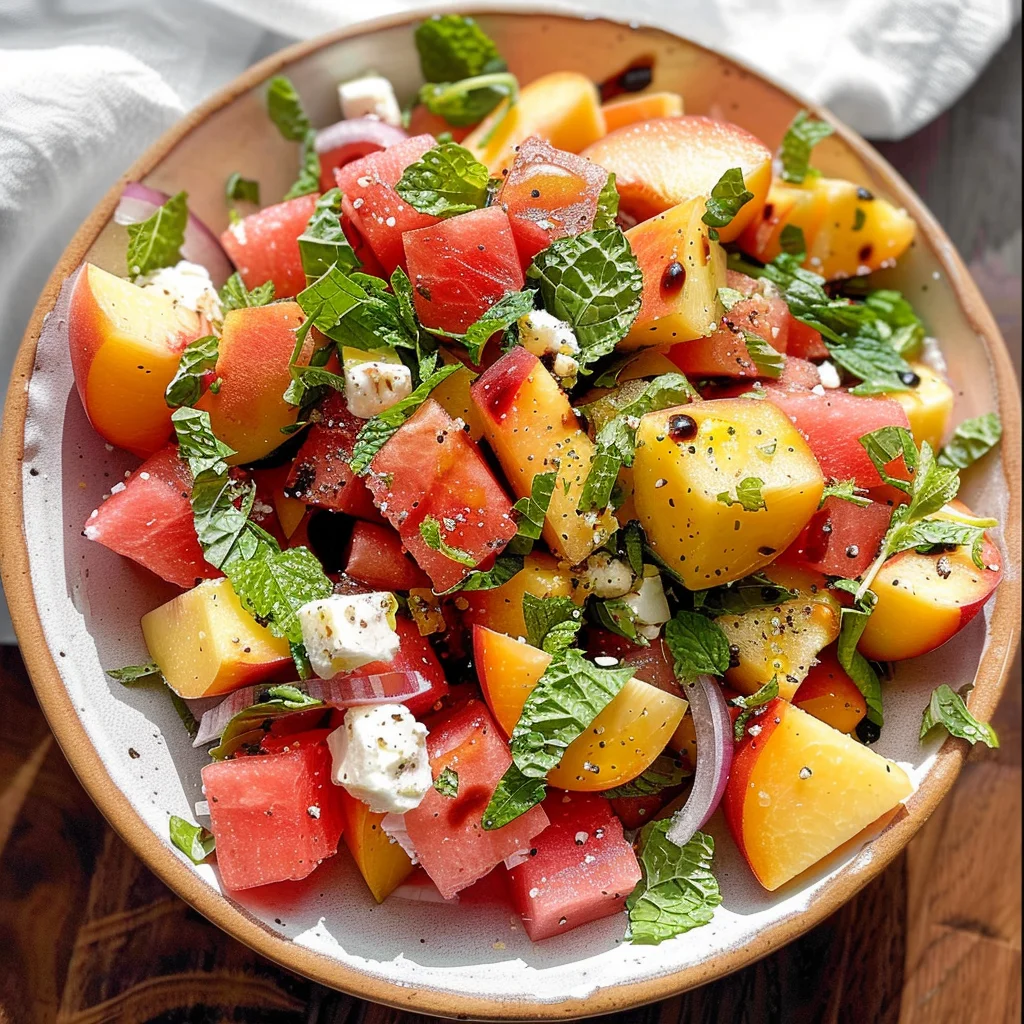 Peach Watermelon Salad: Refreshing Summer Delight Awaits!