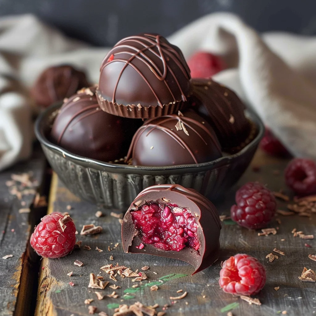 Raspberry Chocolate Truffles